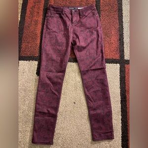 BlackHeart Burgundy Skull Jeans